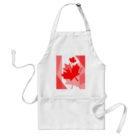 CANADA (Gelaagde stijl in Canadese rode Maple Leaf Standaard Schort (Voorkant)