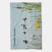 Canada Gese en Cattails Theedoek (Verticaal)