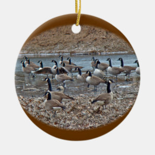 Canada Gese op Green Lane Reservoir Keramisch Ornament