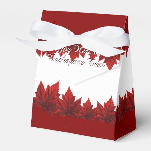 Canada Gift Box Personaliseert Autumn Leaf Gift Ba Bedankdoosjes (Voorkant Zijde)