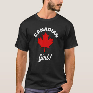 Canada Girl Maple Leaf Country Flag Canada T-shirt