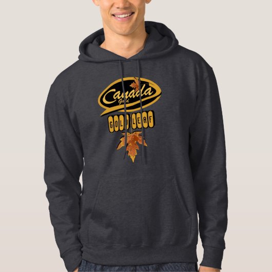 Canada Gold Leaf Dubbelzijdig Hoodie (Voorkant)