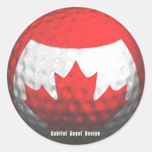 Canada Golf Ronde Sticker (Voorkant)