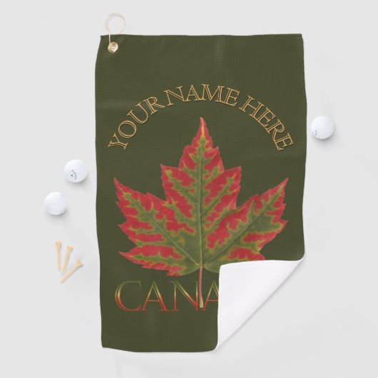 Canada Golf Towel Canada Maple Leaf Golf Towels Golfhanddoek (Insitu)