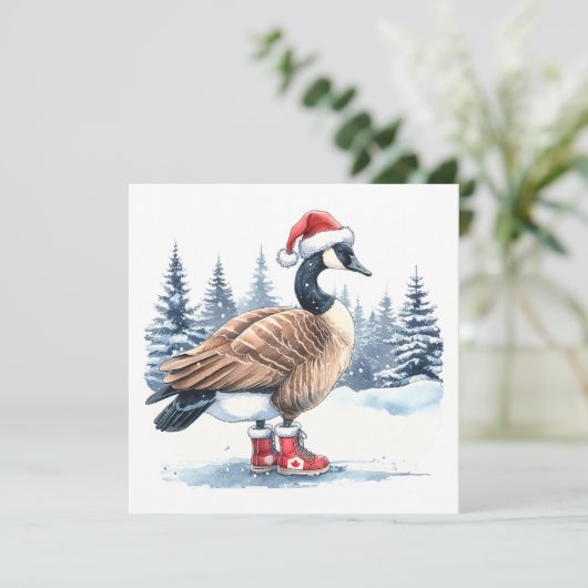 Canada Goose Canadese Kerstmis Feestdagenkaart (Staand voorkant)