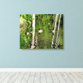 (Canada) Goose Green Canvas Afdruk (Insitu (Houten vloer))