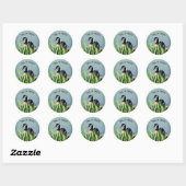 Canada Goose Iris Animal Art gepersonaliseerd Ronde Sticker (Vel)