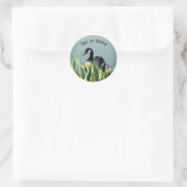 Canada Goose Iris Animal Art gepersonaliseerd Ronde Sticker (Tas)