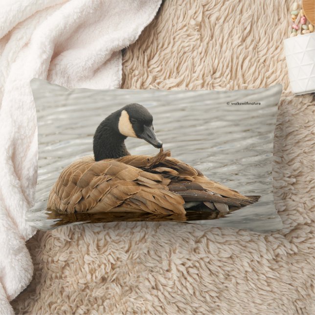 Canada Goose op het meer Kussen (Deken)