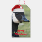 Canada Goose Wearing Santa Hat Holiday Cadeaulabel (Voorkant)