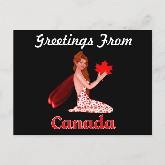 Canada Groeten Pixie briefkaart (Voorkant)