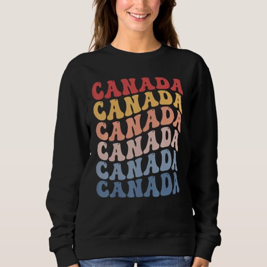Canada Groovy Retro Canadian Trui (Voorkant)