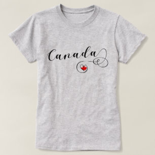 Canada Heart T-Shirt, Canadese vlag T-shirt