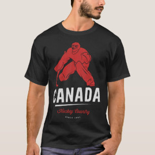 Canada Hockey Goalie Speler EH Team Maple Leaf Ret T-shirt