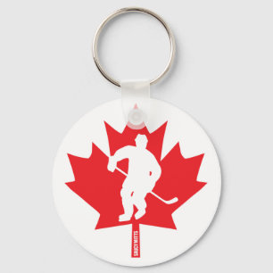 Canada Hockey Maple Leaf Speler Sleutelhanger