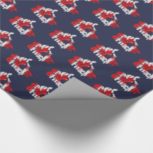 Canada Home of Hockey Map Gift Wrap Cadeaupapier