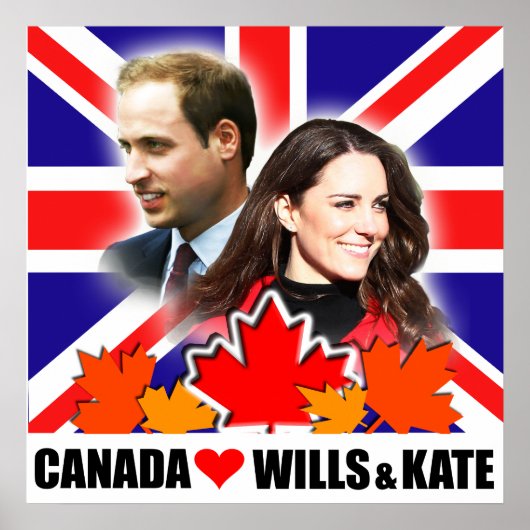 Canada houdt van Prince William & Kate Poster (Voorkant)