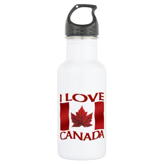 Canada I Love Canada Souvenir Bottle Waterfles (Voorkant)
