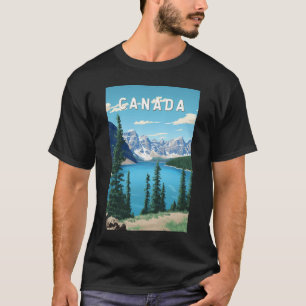 Canada Illustration Travel Art Vintage T-shirt