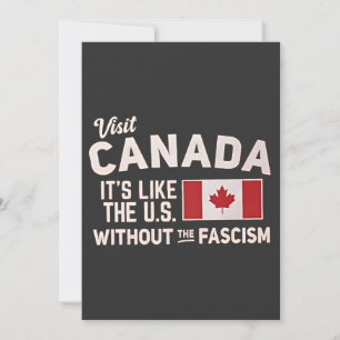 Canada is net als de VS, maar dan zonder fascisme Aankondiging