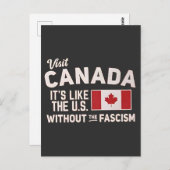 Canada is net als de VS, maar dan zonder fascisme Briefkaart (Voorkant / Achterkant)