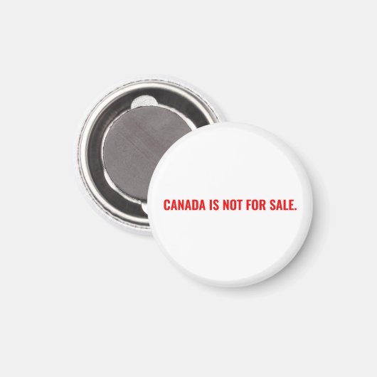 Canada is niet te koop minimalistische witte rode  magneet (Voorkant / Achterkant)