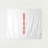 Canada is niet te koop minimalistische witte rode wandkleed (Voorkant (horizontaal))
