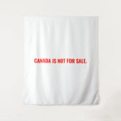 Canada is niet te koop minimalistische witte rode wandkleed (Voorkant)