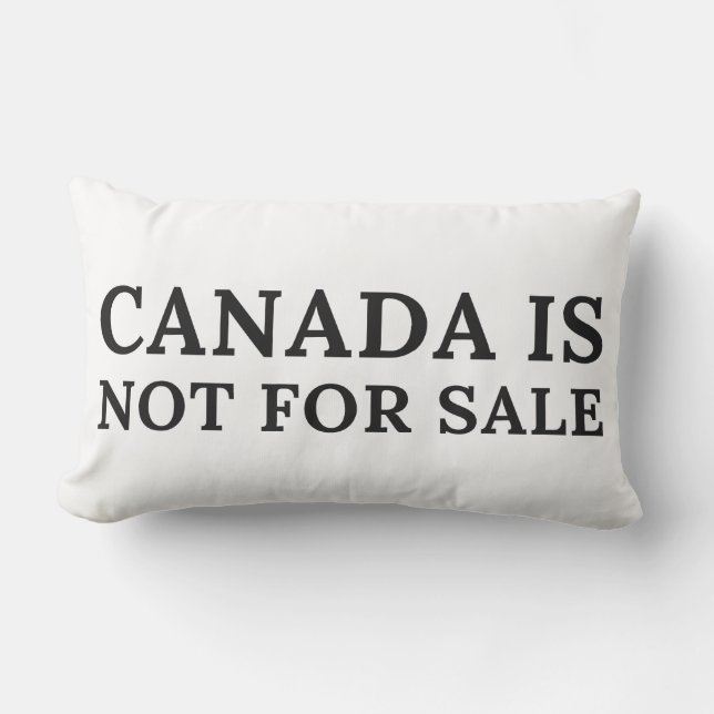 canada is niet te koop-politieke boodschap kussen (Voorkant)