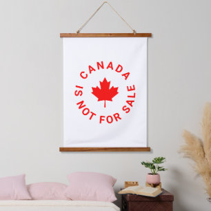 Canada is niet te koop rode esdoornblad typografie hangend wandkleed