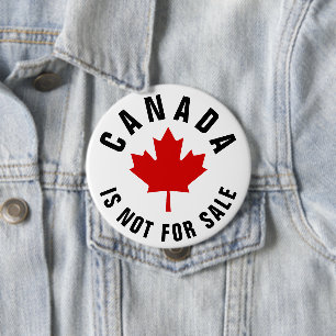 Canada is niet te koop ronde button 4,0 cm