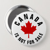 Canada is niet te koop ronde button 4,0 cm (Voorkant /achterkant)