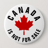 Canada is niet te koop ronde button 4,0 cm (Voorkant)