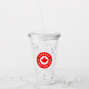 Canada is niet te koop typografie rode esdoorn bla acryl drinkbeker
