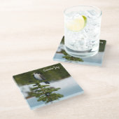 Canada jay glazen onderzetter (Schuin)