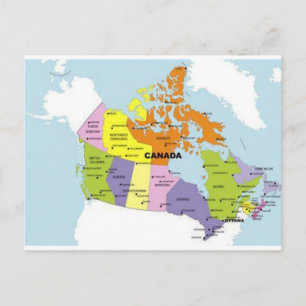 Canada kaart ansichtkaart