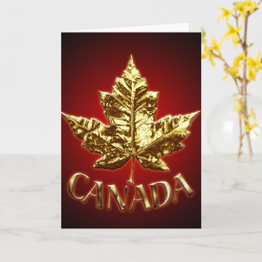 Canada Kaarten Canada Maple Leaf Wenskaarten (Gele Bloem)