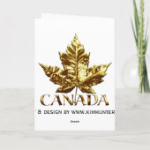 Canada Kaarten Canada Maple Leaf Wenskaarten (Achterkant)