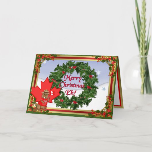 Canada Kerstmis - geen vers Feestdagen Kaart (Voorkant)
