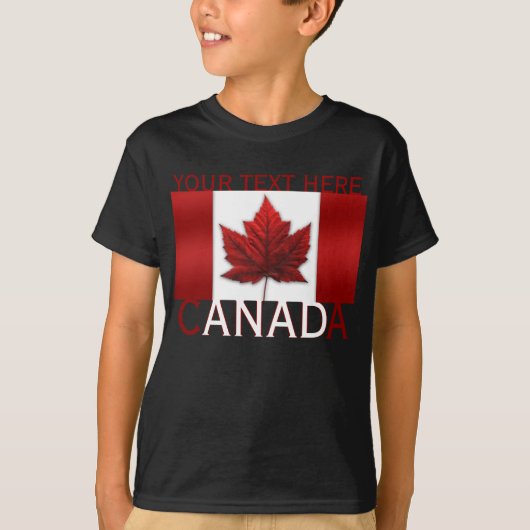 Canada Kind Shirt Canada Vlag onder de Souvenir-To (Voorkant)