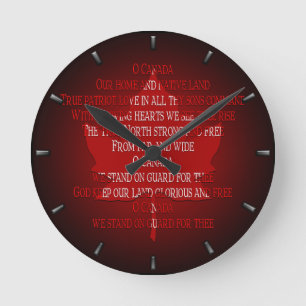 Canada Klock Canadian Anthem Souvenir Clock Ronde Klok