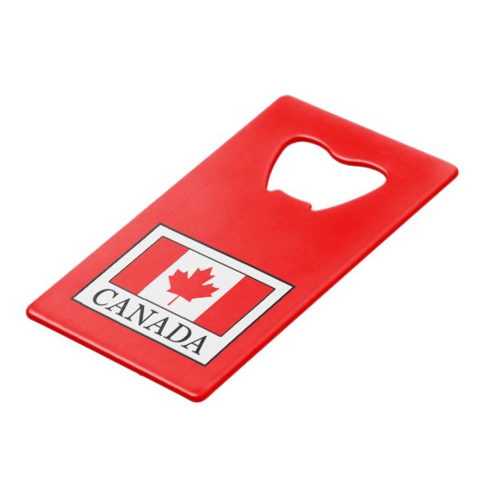Canada Kredietkaart Flessenopener (Voorkant Gekanteld)