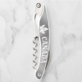 Canada Kurkentrekker Custom Canada Bottle Open (Voorkant)