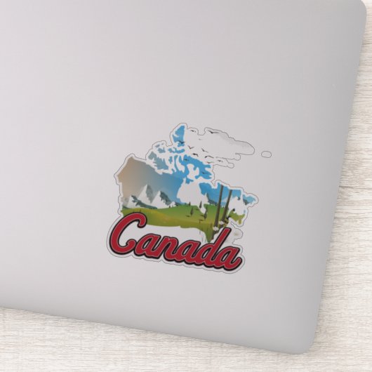 Canada Landscape Map Sticker (Detail)