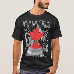 Canada Leaf Canadian Team Curling Red Winter T-shirt