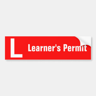 Canada-leervergunning nieuwe chauffeur rood bumpersticker