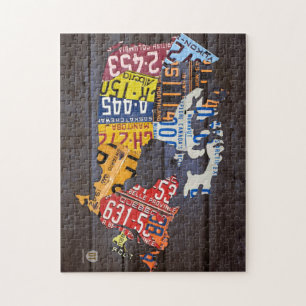 Canada License Bord Map Puzzle Legpuzzel