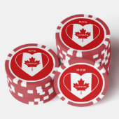 Canada Liefde Aangepaste monogram poker chips (Opstapeling)