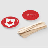 Canada Liefde aangepaste tekst hand fans Handwaaier (Niet-gemonteerd)