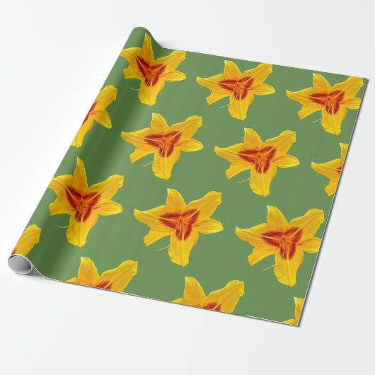 Canada Lilly, Flower Blossom Cadeaupapier (Uitgerold)